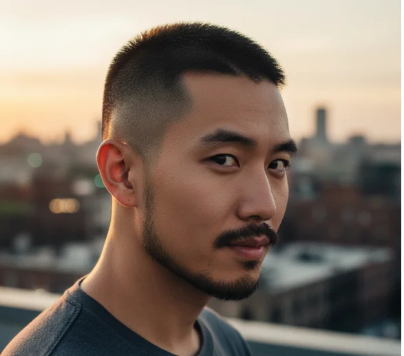 low fade buzz cut