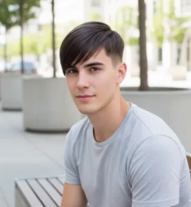 low fade straight hair 
