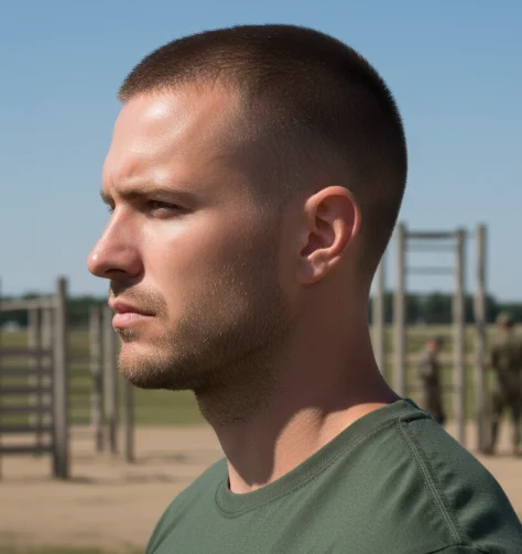 Militry buzz cut